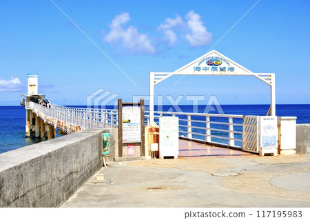 Underwater observation tower at Busena Marine Park, Nago City Underwater observation tower at Busena Marine Park, Nago City 117195983