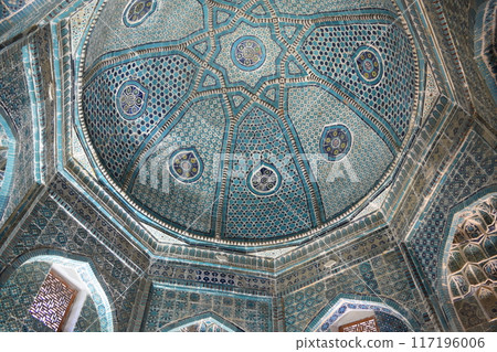 Ceiling inside Shahi Zinda mausoleum, Samarkand, Uzbekistan 117196006