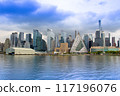 Manhattan from Hudson river 117196076