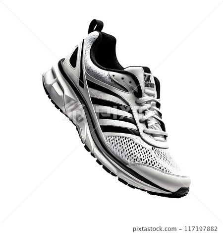 Fashionable stylish Running sports shoes isolated on a transparent background 117197882