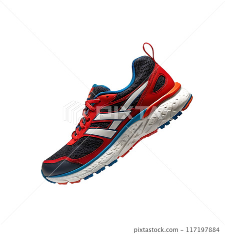 Fashionable stylish Running sports shoes isolated on a transparent background Fashionable stylish Running sports shoes isolated on a transparent background 117197884