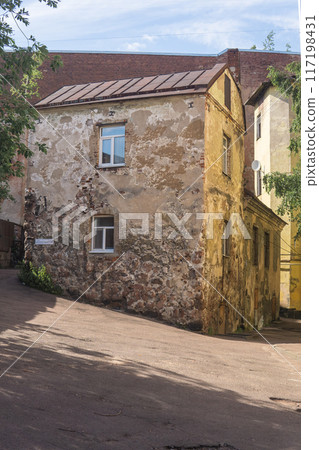 medieval residential house from the 16th century in Vyborg, Russia 117198431