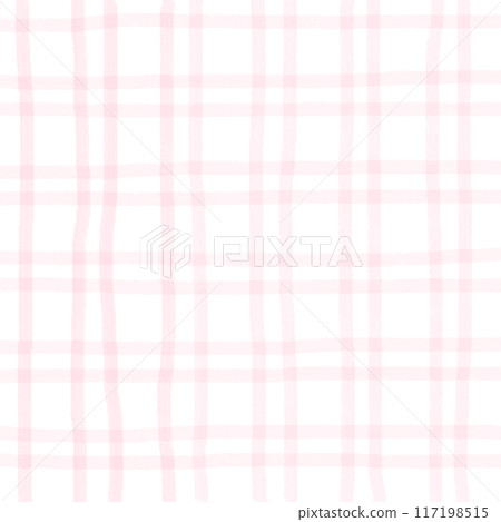 Pink Plaid Hand Drawn Background Overlay 117198515