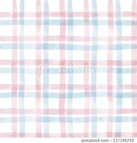 Pink Blue Plaid Hand Drawn Background Pink Blue Plaid Hand Drawn Background 117198759