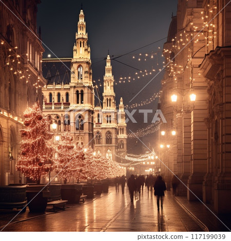 Enchanting Christmas Atmosphere in Vienna, Austria 117199039