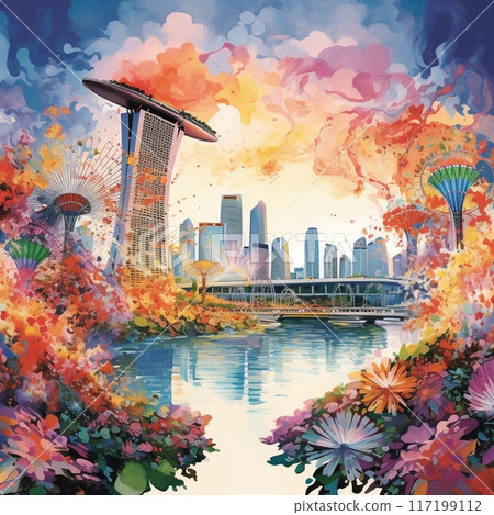 Enchanting Collage of Singapore's Vibrant Cityscape 117199112