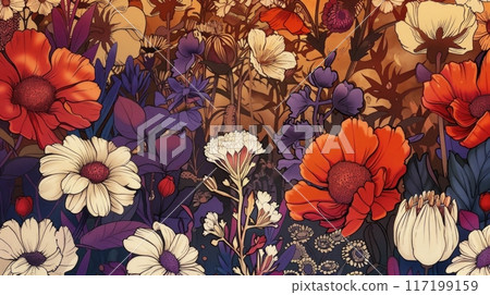 magenta peony flowers 117199159