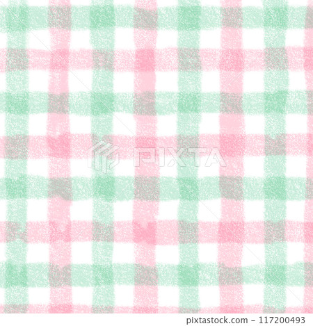 Pink Green Gingham Check Hand Drawn Background Overlay Pink Green Gingham Check Hand Drawn Background Overlay 117200493