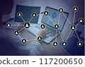 Social network Analysis. Marketing virtual icons screen concept 117200650