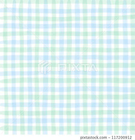 Green Blue Gingham Check Hand Drawn Background Overlay 117200912