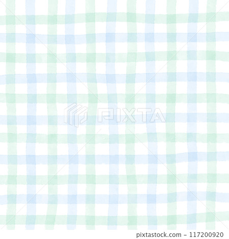 Green Blue Gingham Check Hand Drawn Background Overlay Green Blue Gingham Check Hand Drawn Background Overlay 117200920