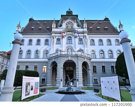 Travel to Europe during summer on holiday, Ljubljana in Slovenia. Top destination. Panoramic view Travel to Europe during summer on holiday, Ljubljana in Slovenia. Top destination. Panoramic view 117201000