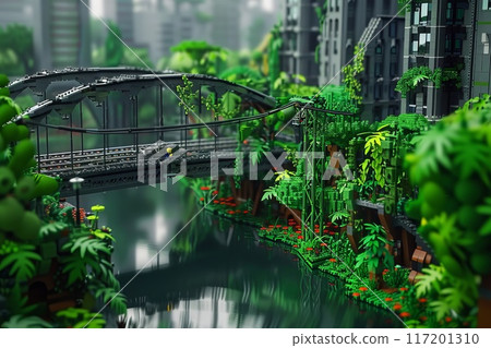 toy bridge in Lego style 117201310