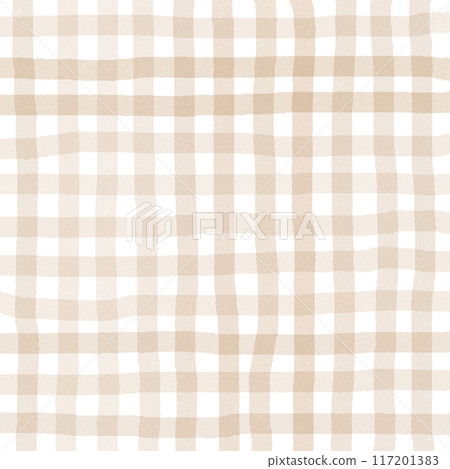 Brown Beige Gingham Check Handwritten Background Overlay Brown Beige Gingham Check Handwritten Background Overlay 117201383