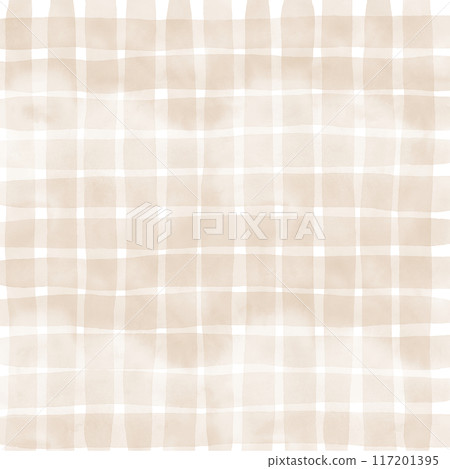 Brown Beige Gingham Check Handwritten Background Overlay 117201395