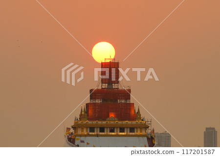 曼谷 日落 夕陽 117201587