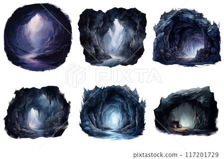 Six Different Artistic Depictions of Cave Entrances 117201729