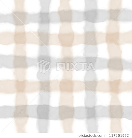 Gray Beige Gingham Check Hand Drawn Background Overlay Gray Beige Gingham Check Hand Drawn Background Overlay 117201952