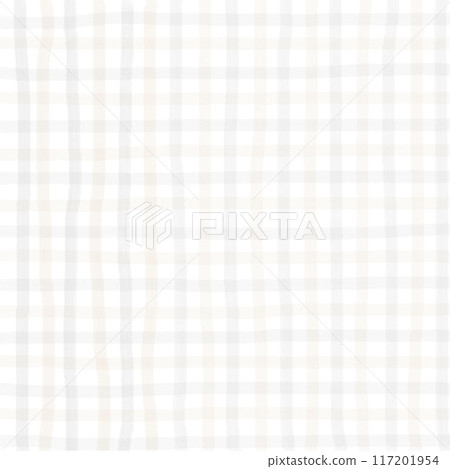 Gray Beige Gingham Check Hand Drawn Background Overlay Gray Beige Gingham Check Hand Drawn Background Overlay 117201954
