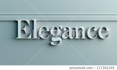 Style and elegant design symbol created in Sans Serif Typography. 117202249
