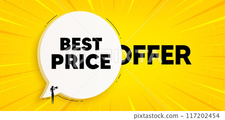 Best Price tag. Chat speech bubble banner. Special offer Sale sign. Advertising Discounts symbol. Best price speech bubble message. Talk box background. Vector Best Price tag. Chat speech bubble banner. Special offer Sale sign. Advertising Discounts symbol. Best price speech bubble message. Talk box background. Vector 117202454