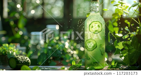 Cat touching coffee cup latte art. A curious cat touches a cup of coffee with latte art, sitting near an espresso machine in a cozy cafe 117203173