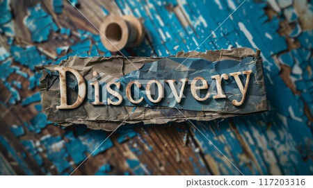 Paper Innovation and breakthrough concept art poster. 117203316