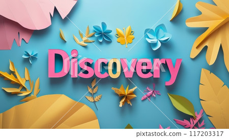 Paper Craft Innovation and breakthrough concept art poster. 117203317