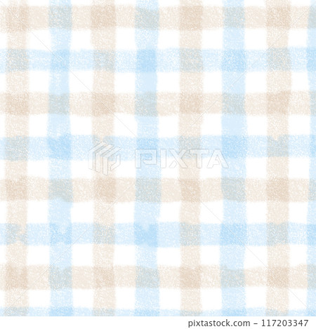 Blue Beige Gingham Check Hand Drawn Background Overlay Blue Beige Gingham Check Hand Drawn Background Overlay 117203347