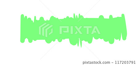 Banner with torn edges neon green illustration	 117203791