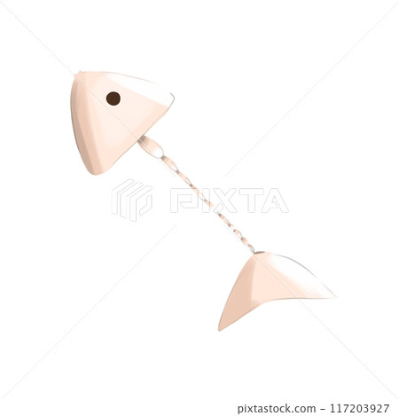 Fish bones in cartoon style, color illustration for use labels, printing, fabrics, packaging Fish bones in cartoon style, color illustration for use labels, printing, fabrics, packaging 117203927