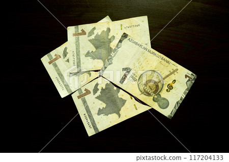 Azerbaijan Currency Manat money background 117204133