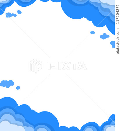 frame, clouds, watercolor 117204275
