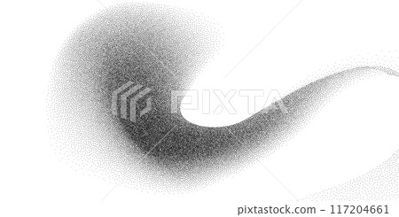 Dotwork abstract background, black grain texture, Abstract stipple sand effect, gradient backdrop from dots. Dotwork abstract background, black grain texture, Abstract stipple sand effect, gradient backdrop from dots. 117204661