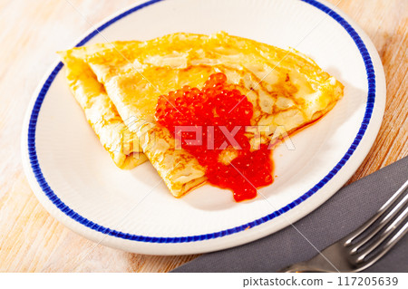 Bliny with red caviar Bliny with red caviar 117205639