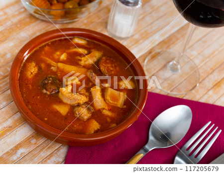 Stewed Madrilenian tripe Callos a la madrilena Stewed Madrilenian tripe Callos a la madrilena 117205679