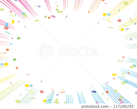 Colorful concentrated line frame Colorful concentrated line frame 117206285