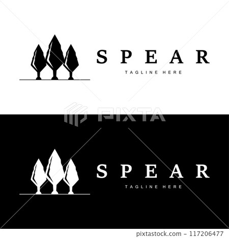 Spear Logo Old Vintage Rustic Simple Design Business Brand Spear Arrow 117206477