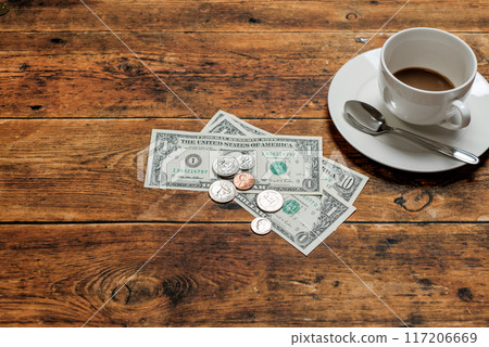 Image of paying at a restaurant Image of paying at a restaurant or cafe abroad 117206669