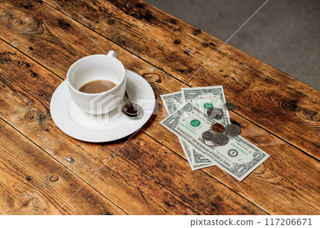 在餐廳付款的圖片 在外國餐廳或咖啡館付款的圖片 117206671