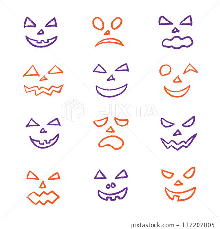 Halloween pumpkin face set 117207005