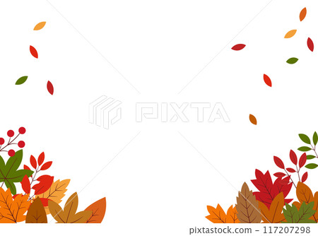 Autumn leaves frame background 23 117207298