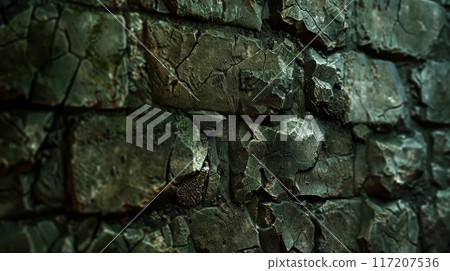 Textured Weathered Brick Wall Close-Up for Architectural Design, Background, and Stock Photography Textured Weathered Brick Wall Close-Up for Architectural Design, Background, and Stock Photography 117207536