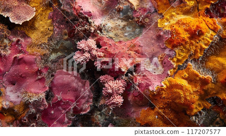 Colorful Coral Reef Close-Up 117207577