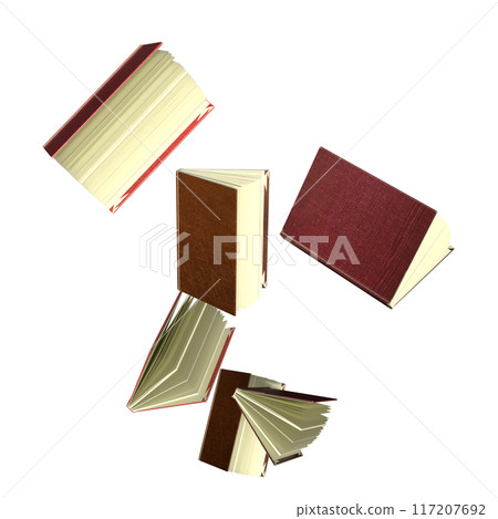 The Book drop in air for education or library concept 3d rendering. 117207692