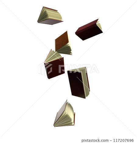 The Book drop in air for education or library concept 3d rendering. 117207696