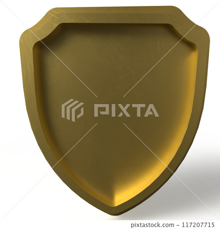 The Gold Shield for protection or security concept 3d rendering. 117207715