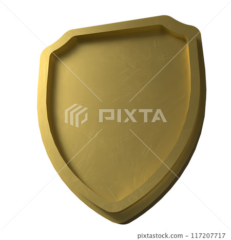 The Gold Shield for protection or security concept 3d rendering. 117207717
