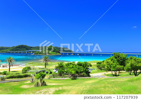 [Yamaguchi Prefecture] Clear skies at Tsunoshima Bridge (Nishi-Nagato Resort) 117207939