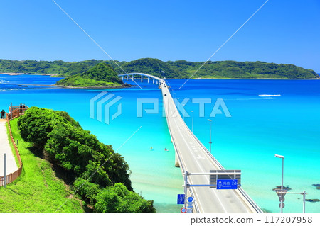 [山口縣] 角島大橋（天瀨路）的晴空 117207958